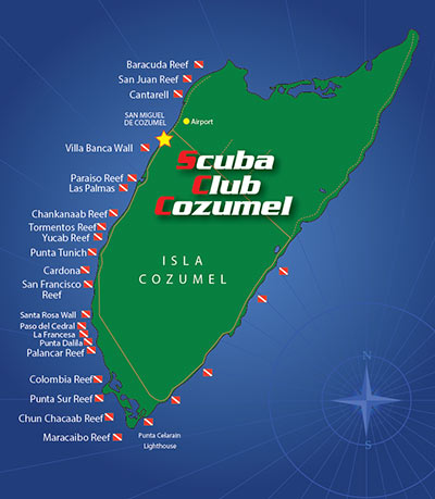 Cozumel map